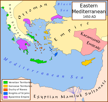 إمارة قرمان ودول شرق المتوسط الأخرى في 1450
