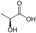 Skeletal formula of lactic acid