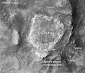 "Home Plate" rock outcrop on Mars – studied by the Spirit Rover.