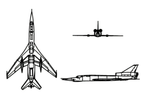 اسقاطات متعامدة للطائرة توپوليف تو-22.