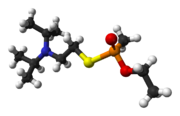 Ball and stick model of VX ((R)-phosphinate)