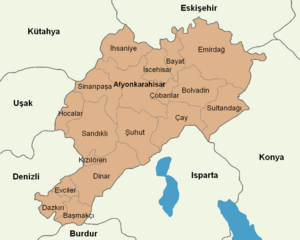 مقاطعات محافظة أفيون‌قرةحصار