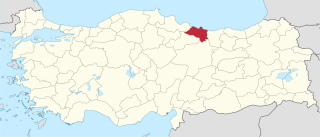 موقع محافظة أردو في تركيا