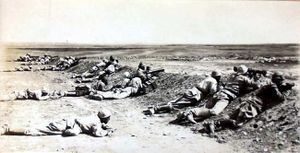 كتيبة مدفعية تركية خارج بير سبع في 29 اكتوبر 1917.