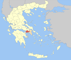 Location of West Attica within Greece