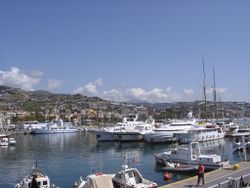 Panorama of Sanremo from the harbour.