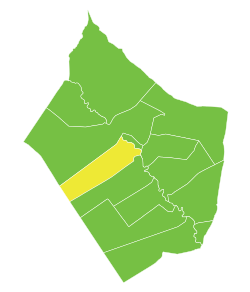 موقع ناحية موحسن في محافظة دير الزور.