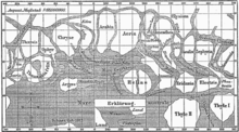 خريطة تاريخية للمريخ من جيوڤاني شياپاريلي.