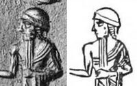 Portraits of Shulgi from his Nuska seal. Louvre Museum