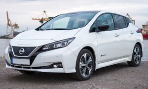 A Nissan Leaf, which is manufactured in Tennessee