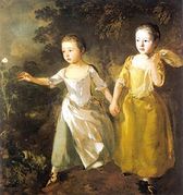 بنات الرسام تطاردن فراشة، (1756)