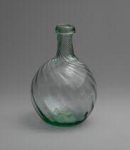 19th century glass bottle in the shape of a Calabash