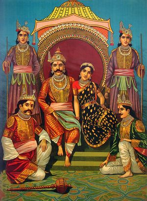 Draupadi and Pandavas.jpg