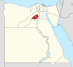 موقع محافظة الفيوم علي الخريطة