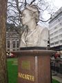 Bust of Hogarth, Leicester Square, لندن.