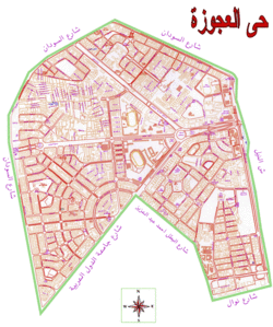 خريطة حي العجوزة.