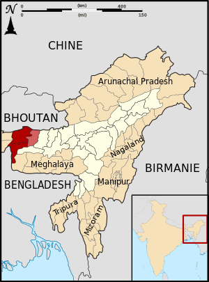 2012 Assam Violence map.svg