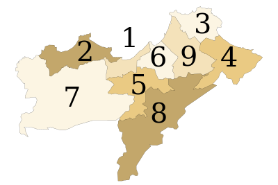 Districts of Oran Province.svg