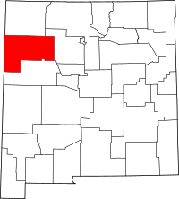 Map of New Mexico highlighting ماككينلي