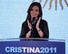 كرستينا ده كيرشنر بعد إعلان فوزها في الانتخابات الرئاسية الأرجنتينية