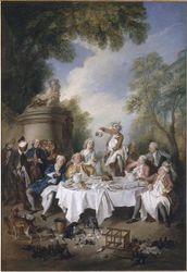 Le Déjeuner de jambon, Chantilly, متحف كونديه، 1735