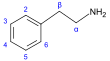 Phenylethylamine numbered.svg