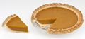 Orange-coloured pumpkin pie is the traditional dessert at a U.S. Thanksgiving dinner.