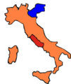 Map of Italian Kingdom in 1861 AD