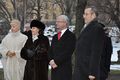 The president of Estonia, Toomas Hendrik Ilves and his wife Evelin Ilves with H.M. King Carl XVI Gustaf of Sweden and H.M. Queen Silvia of Sweden during an Estonian state visit to Sweden in january 2011.