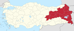 منطقة شرق الأناضول Eastern Anatolia Regionموقع