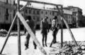 Three Italian partisans executed by public hanging في ريميني, August 1944