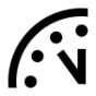 Doomsday clock (6 minutes).svg