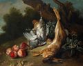 Still Life with Dead Game and Peaches in a Landscape, (1727), Birmingham Museum of Art