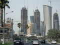 الإنشاءات في كورنيش الدوحة.