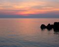 Sunset over Lake Erie near Cleveland, Ohio