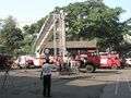 Mumbai Frie Brigade's Officer operating Telescoping articulated platform