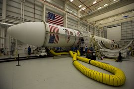 Integration of payload fairing on Antares rocket