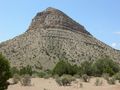 Fossil Mountain, west-central Utah; Middle Ordovician fossiliferous shales and limestones in the lower half.