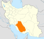 موقع محافظة فارس في إيران