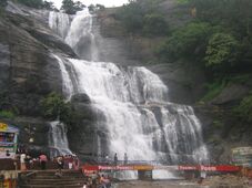 Courtallam waterfalls in Tirunelveli district