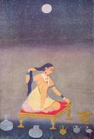 Painting of Radha, the companion of the Hindu god Krishna