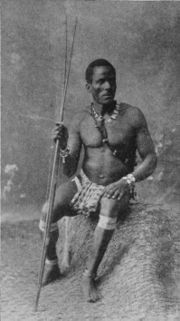 Saramaka man, photo c.1910, from Sir Harry H. Johnson's The Negro in the New World