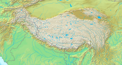 Location map Tibetan Plateau