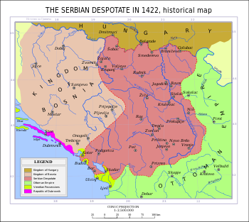 The Serbian Despotate in 1422