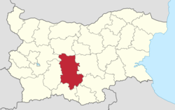 موقع محافظة پلوڤديڤ في بلغاريا