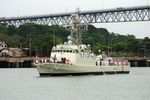 US Navy 060821-N-5191L-002 The Peruvian ship BAP Herrera (CM 24) transit under the Bridge of the Americas as it prepares to participate in PANAMAX 2006.jpg