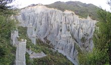 Putangirua Pinnacles (earth pillars), Wairarapa, نيوزيلندا