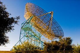 The Dish, a 150 feet (46 m) diameter radio telescope on the Stanford foothills overlooking the main campus