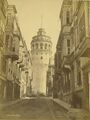 Albumen print of the Galata Tower by Pascal Sébah, between 1875 and 1886