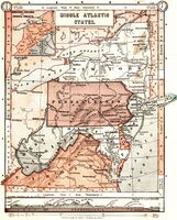 A 1897 map displaying a broad definition of the Mid-Atlantic region